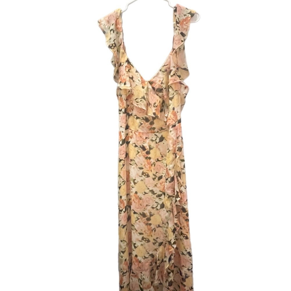London Times Pink and Orange Sleeveless Maxi Dress